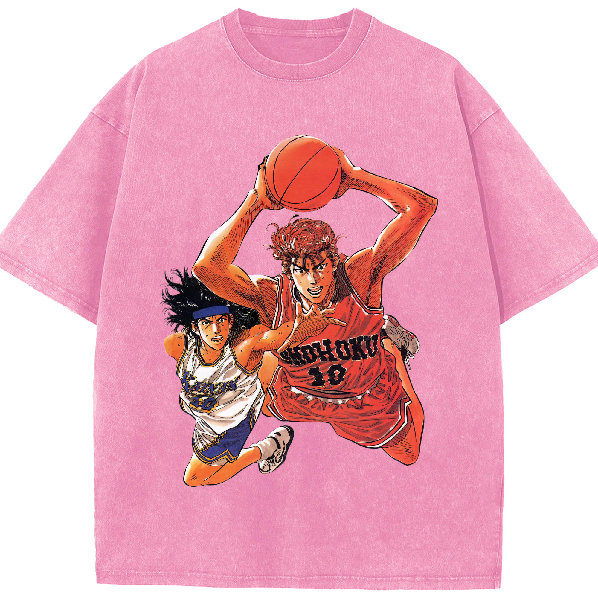 （画像用） SLAM DUNK／スラムダンク 綿100% ヴィンテージ風 半袖Tシャツ（フロントプリント）